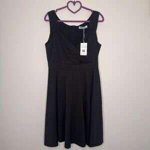 Grace Karin V-Neck A-Line Wrap Dress Black Large